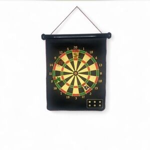 Magnetic Dartboard Game - Black and Yellow